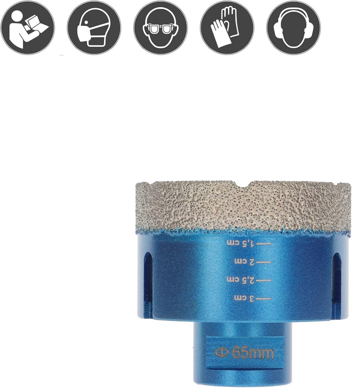 PRODIAMANT Diamant Fliesenbohrer 65 mm x M14 Fliese, Feinsteinzeug, Keramik für Winkelschleifer Prem