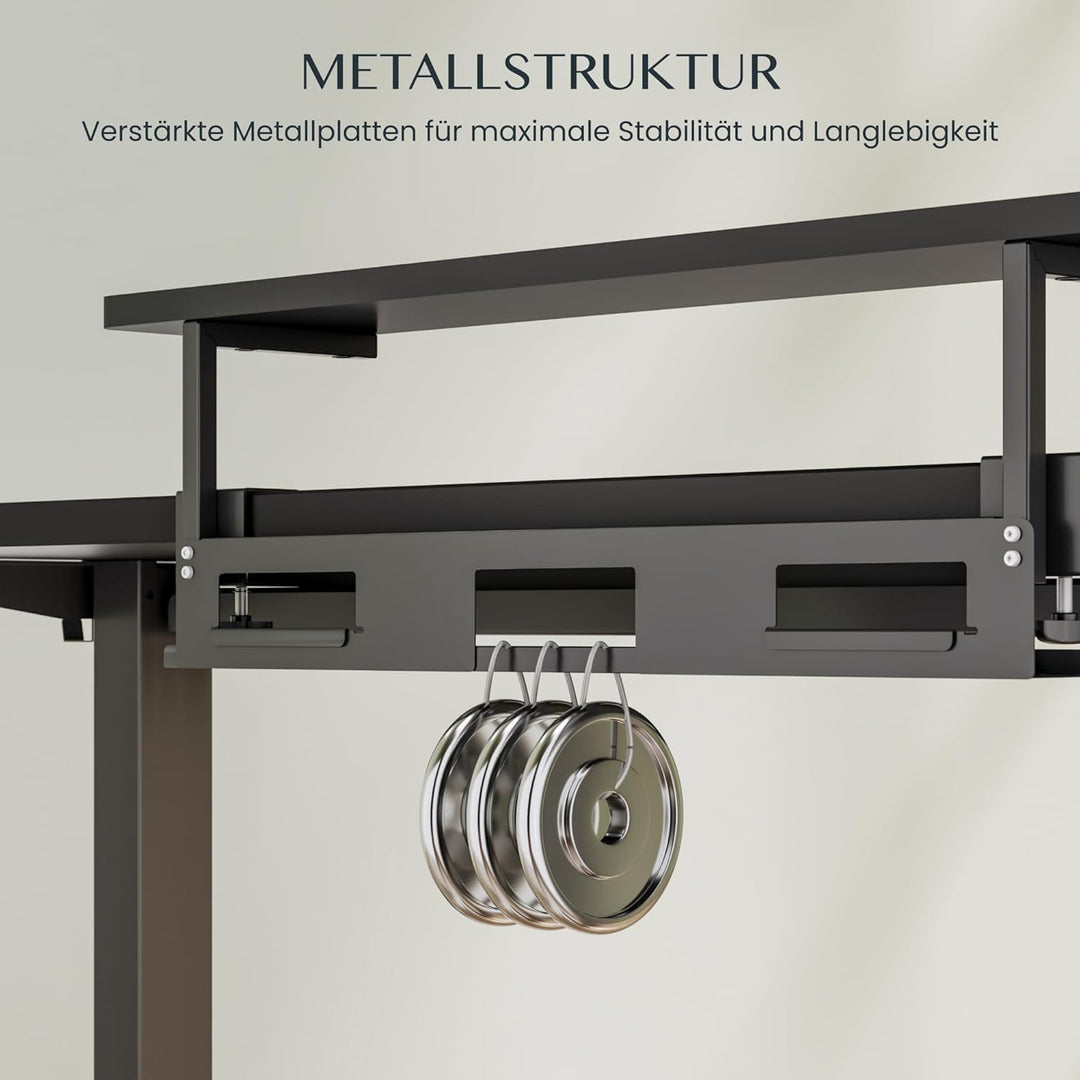 FlexiSpot Monitorerhöhung mit Kabelmanagement, Schreibtisch Aufsatz, klemmbare Schreibtischablage, S