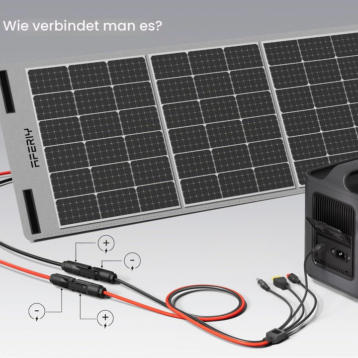 AFERIY Solarpanel Ladekabel 4 in 1 Solarstecker 10A auf DC-Stromkabel 14AMG SK-4IN1, SK-4IN1