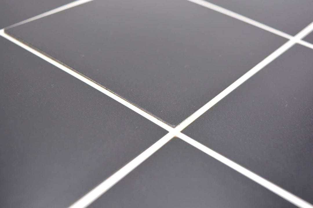 Mosaikmatte selbstklebend Metall schwarze Fliesenoptik mit weisser Fuge Küchenrückwand | 10 Mosaikma