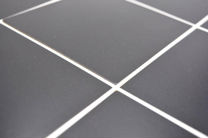 Mosaikmatte selbstklebend Metall schwarze Fliesenoptik mit weisser Fuge Küchenrückwand | 10 Mosaikma