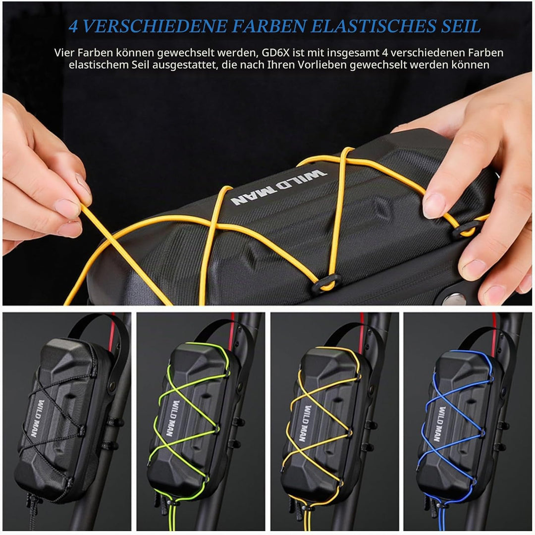 E Scooter Tasche, 2L wasserdichte Lenkertasche Escooter mit Multicolor Elastische Kordel Schnellvers