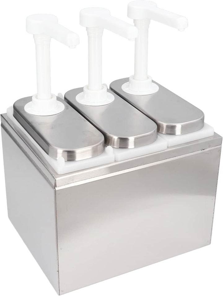 Saucenspender, 1 l, Sossenspender Pumpe, mit Sockel, Abnehmbar, für Ketchup, Salatdressing, Sojasauc
