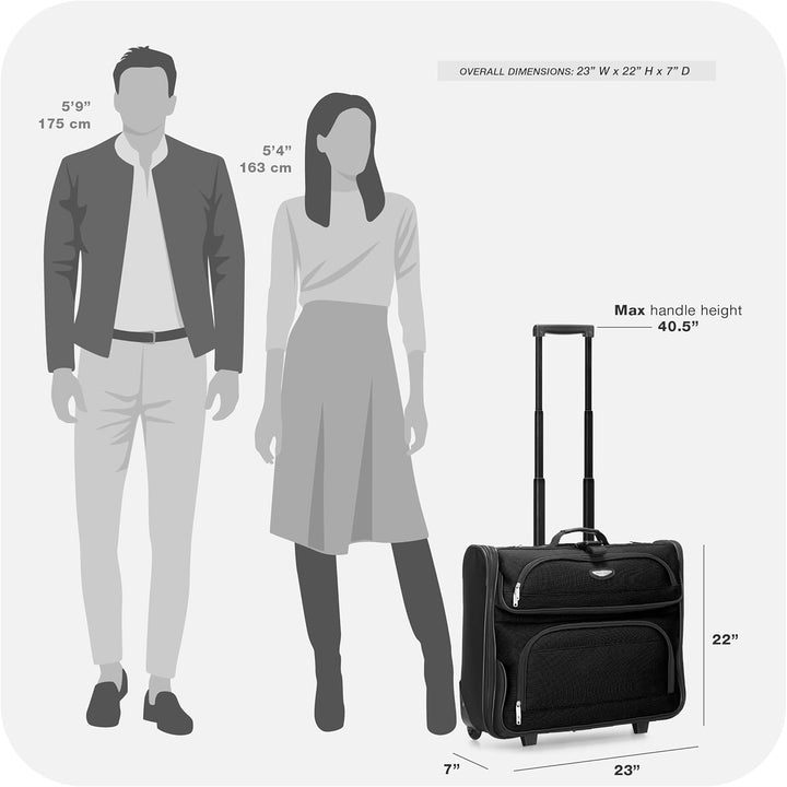 Travel Select Amsterdam Business Kleidersack mit Rollen, Schwarz, Einheitsgrösse, Amsterdam Erweiter