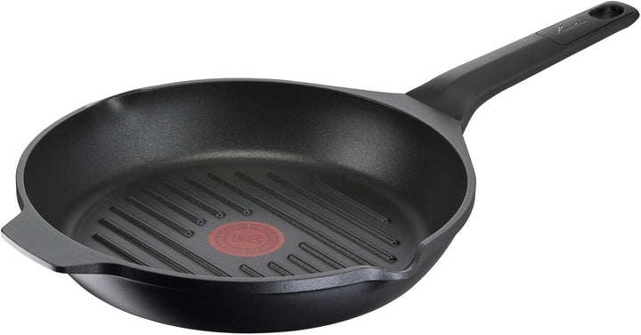 Lagostina Aroma Grill Antihaft-Grillpfanne rund aus druckgegossenem Aluminium Ø 26 cm, Induktionspfa