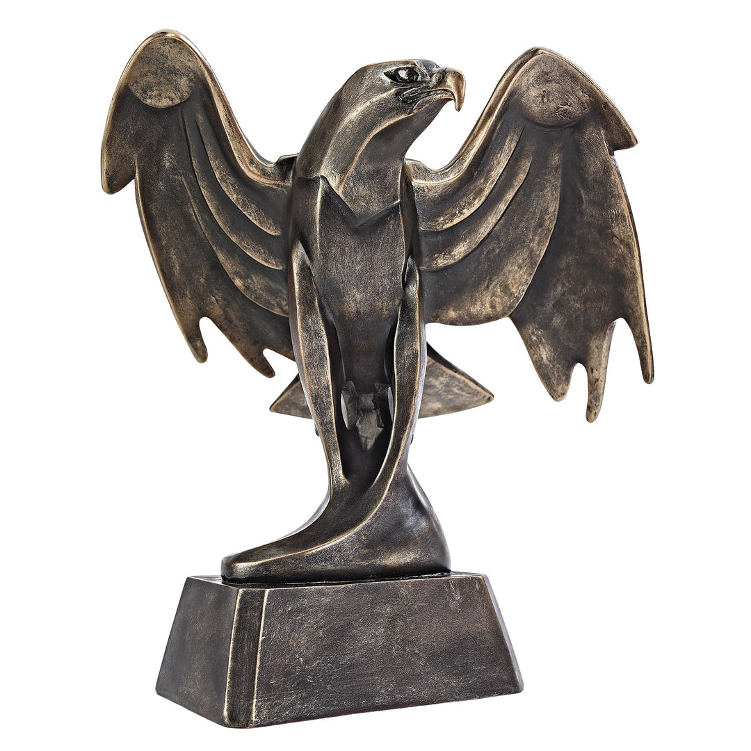 Design Toscano Schmiedende Kraft, Art Deco Adlerstatue, 28 x 33 x 35,5 cm Schmiedefestigkeit, Schmie