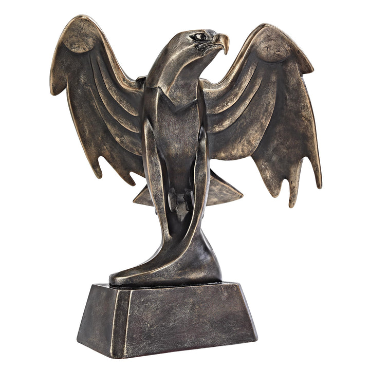Design Toscano Schmiedende Kraft, Art Deco Adlerstatue, 28 x 33 x 35,5 cm Schmiedefestigkeit, Schmie