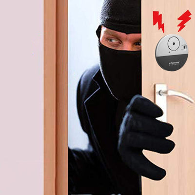 WER Ultra-Dünner Fensteralarm Glasbruchalarm Mini-Alarmanlage Aufkleber Alarmanlage mit Erschütterun