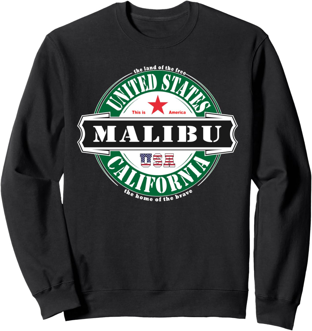 MALIBU Los Angeles California Surfer USA Reise Urlaub Sweatshirt