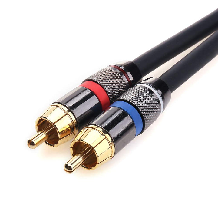 Tisino 6,3mm Klinke auf Cinch Kabel, 6,3 mm Stereo Klinke auf 2 x Cinch Y Splitte Adapterkabel Audio
