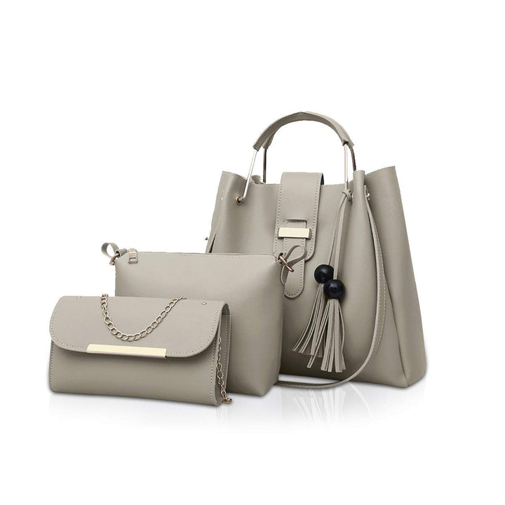NICOLE &amp; DORIS Damen Handtaschen 3 Stück Taschen für Damen Kette Tasche Top-Griffe Schultertaschen P
