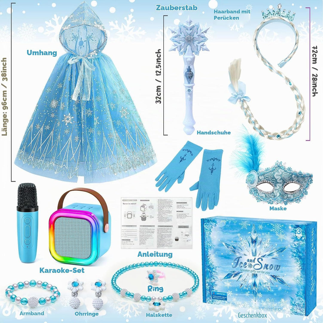 G.C ELSA Eiskönigin Spielzeug Geschenk für Mädchen 4 5 6 7 8 Jahre, Mini Karaoke Maschine mit Kinder