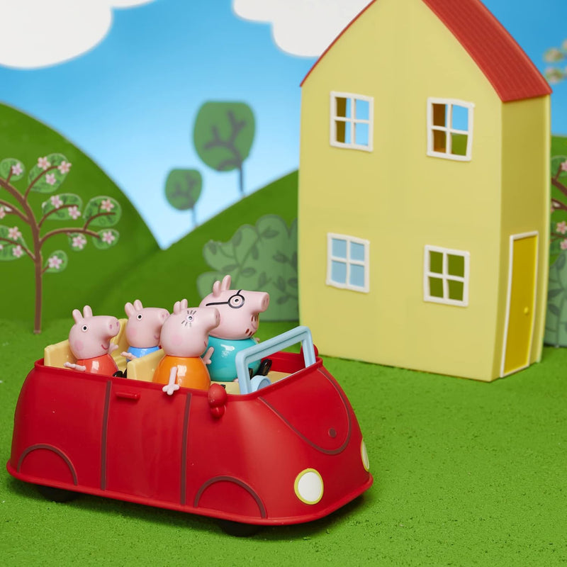 Peppa Pig Peppa’s Adventures Peppas Haus, Komboset mit Spielset, Auto mit Geräuschen, 4 Figuren und