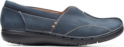 Clarks Damen Un Loop Stride Loafer 41 EU Navy Nubuck, 41 EU Navy Nubuck