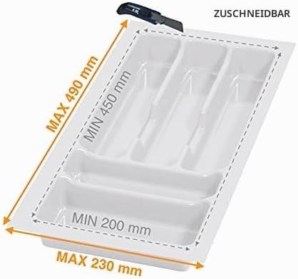 ALUSFERA Besteckkasten für Schubladen 30cm - Besteckeinsatz - Praktisch Schubladen Ordnungssystem -