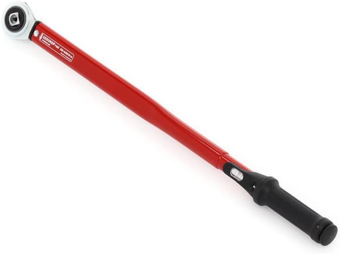GEDORE red Drehmomentschlüssel für Links- und Rechtsgewinde, 3/4 Zoll, 80-400 Nm, Stahlrohr, Rot/Sch