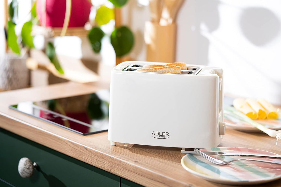 ADLER Toaster 2 Scheiben, 650-750 W, 75 cm Kabel & 6 Bräunungsstufen