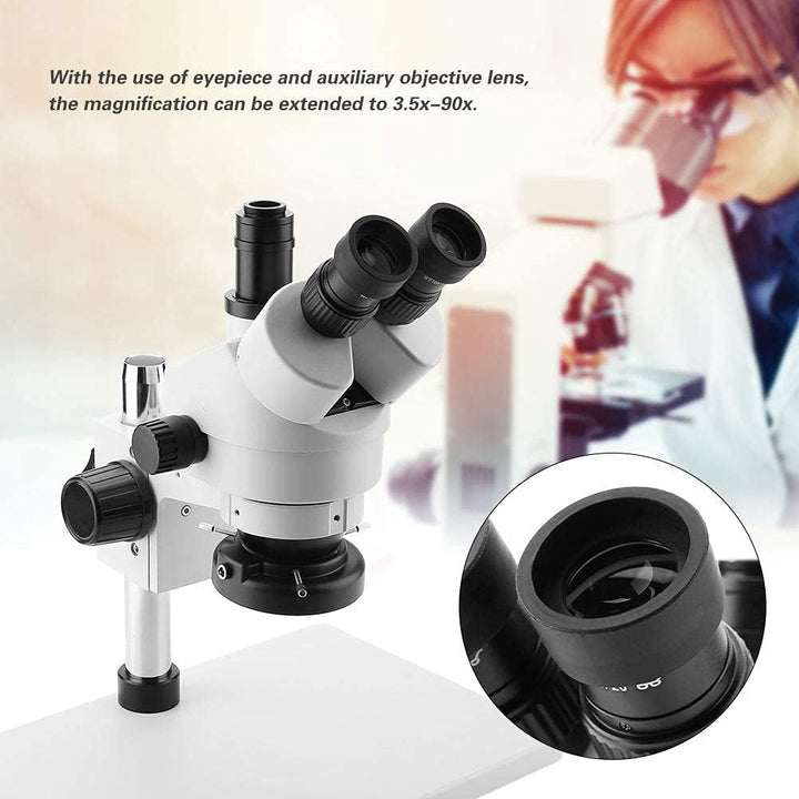 Bewinner 3,5X-90X Vergrösserung kontinuierliche Zoom Stereo Mikroskop, 0,7X-4,5X Zoom Objektiv,Trino
