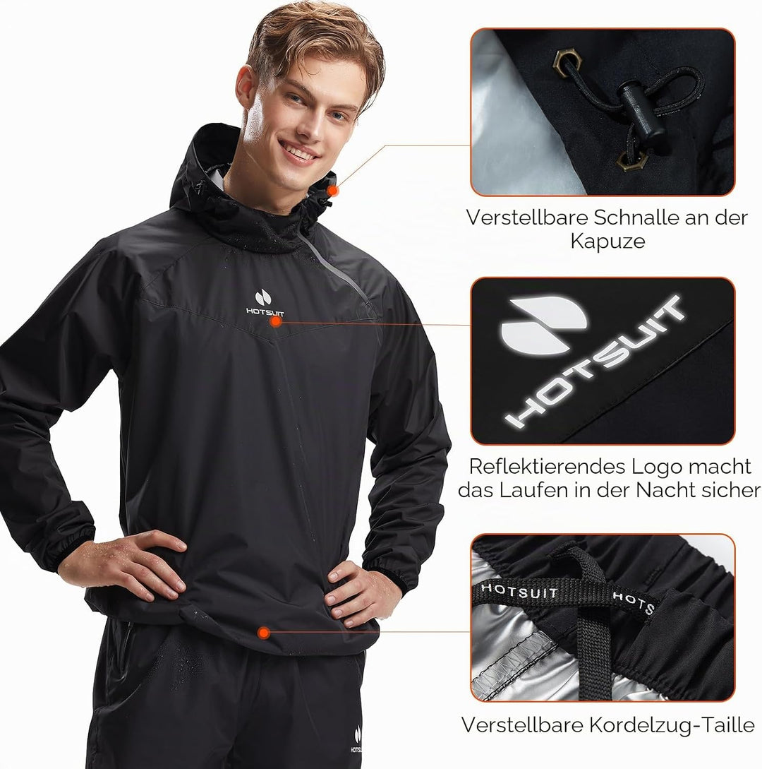 HOTSUIT Herren Schwitzbekleidung M Schwarz, M Schwarz