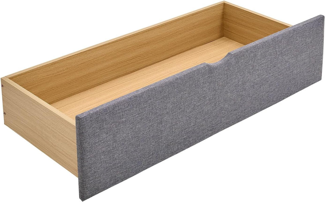 Homestyle4u 1916, Bettkasten Aufbewahrung mit Rollen, Bett Schublade 2er Set, Bettauszug Grau