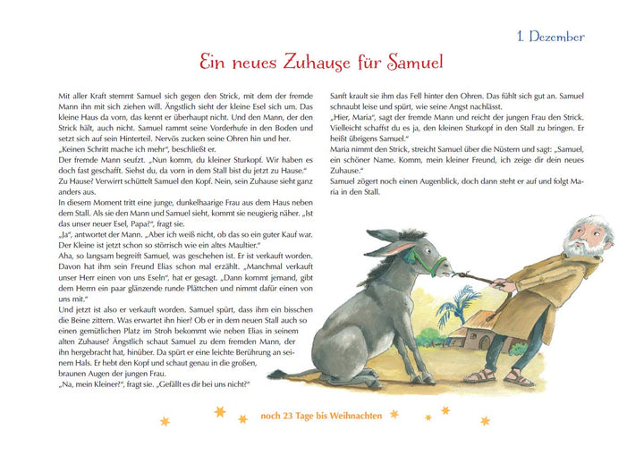 Samuel und der Weihnachtsstern. Ein Adventskalender mit einem grossen Fensterbild (Adventskalender m