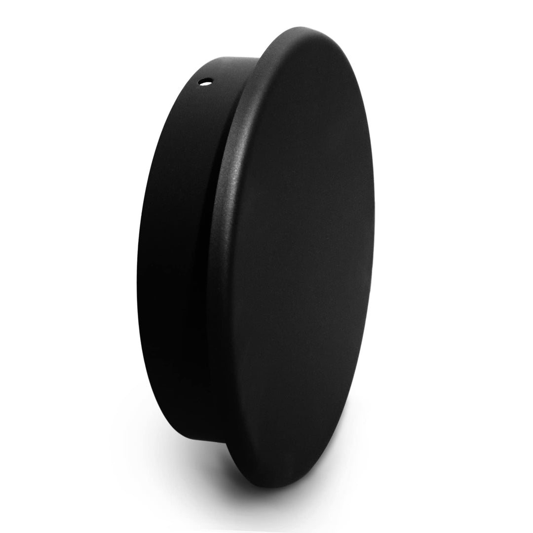 LANZZAS Ofenrohr Blindkappe - Durchmesser Ø 180 mm - Farbe: schwarz | Rauchrohr Blinddeckel, Schwarz