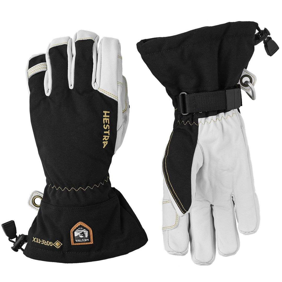 Hestra Army Leather Gore-Tex Long Warm Ski/Ride Glove 4 UK Schwarz, 4 UK Schwarz