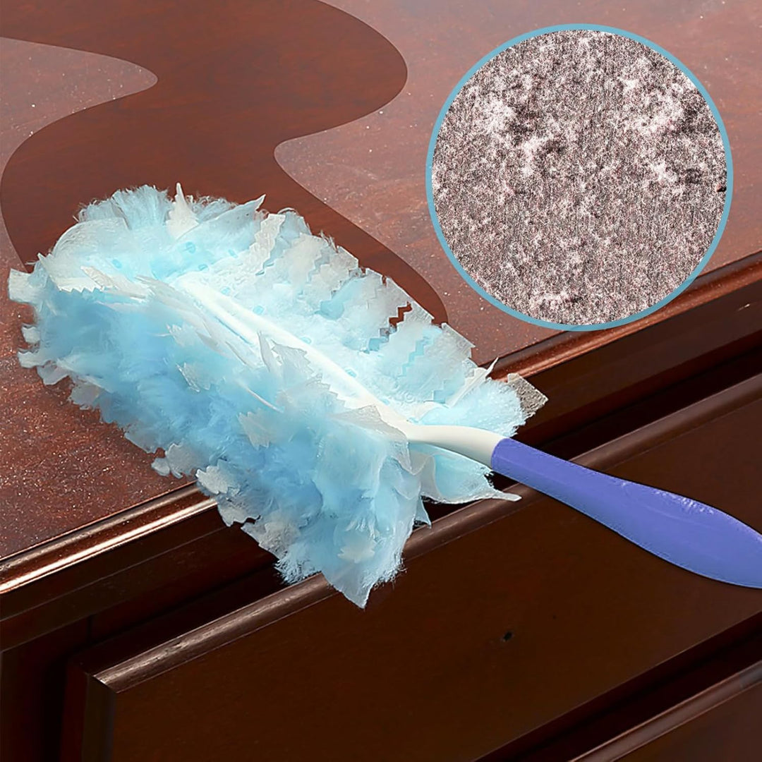20 Stück Staubmagnet Duster mit 1 Handgriff, Staubtuch Antistatisch Nachfüllung, Reinigungsstaub Sta