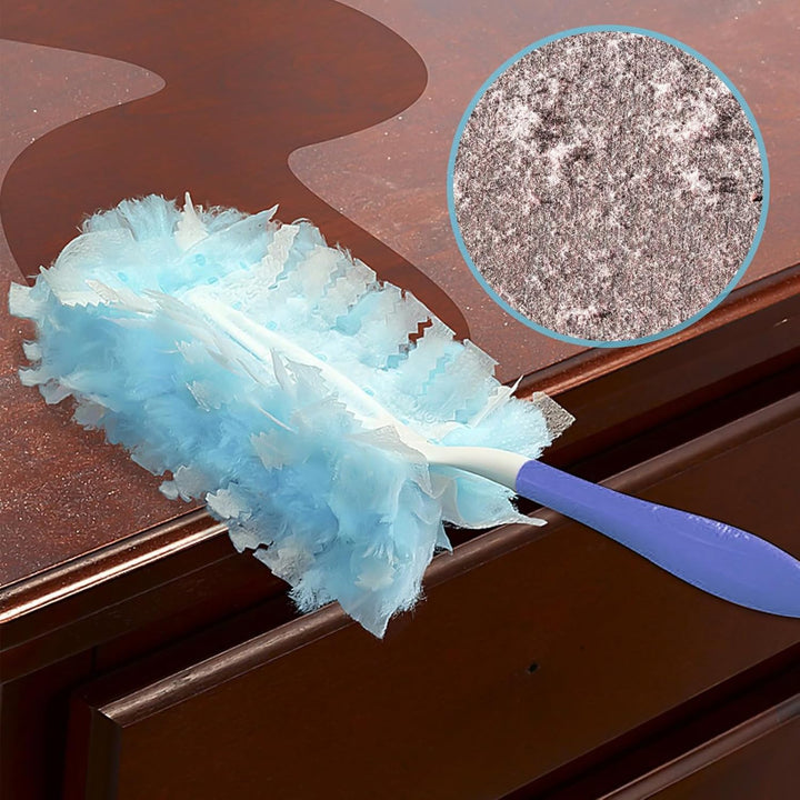 20 Stück Staubmagnet Duster mit 1 Handgriff, Staubtuch Antistatisch Nachfüllung, Reinigungsstaub Sta