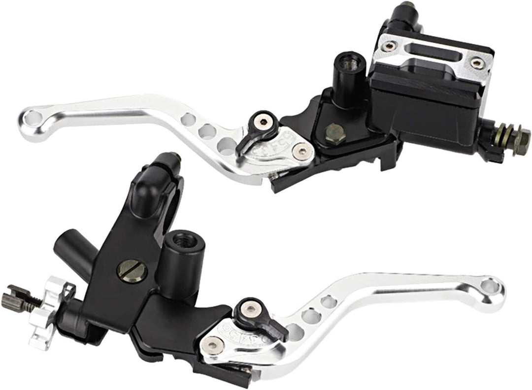 Qiilu Brems und Kupplungsgeberzylinderhebel, 1 Paar 22 mm (7/8 ") Universal-Motorbremskupplungs-Haup