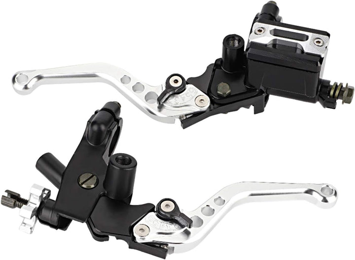 Qiilu Brems und Kupplungsgeberzylinderhebel, 1 Paar 22 mm (7/8 ") Universal-Motorbremskupplungs-Haup