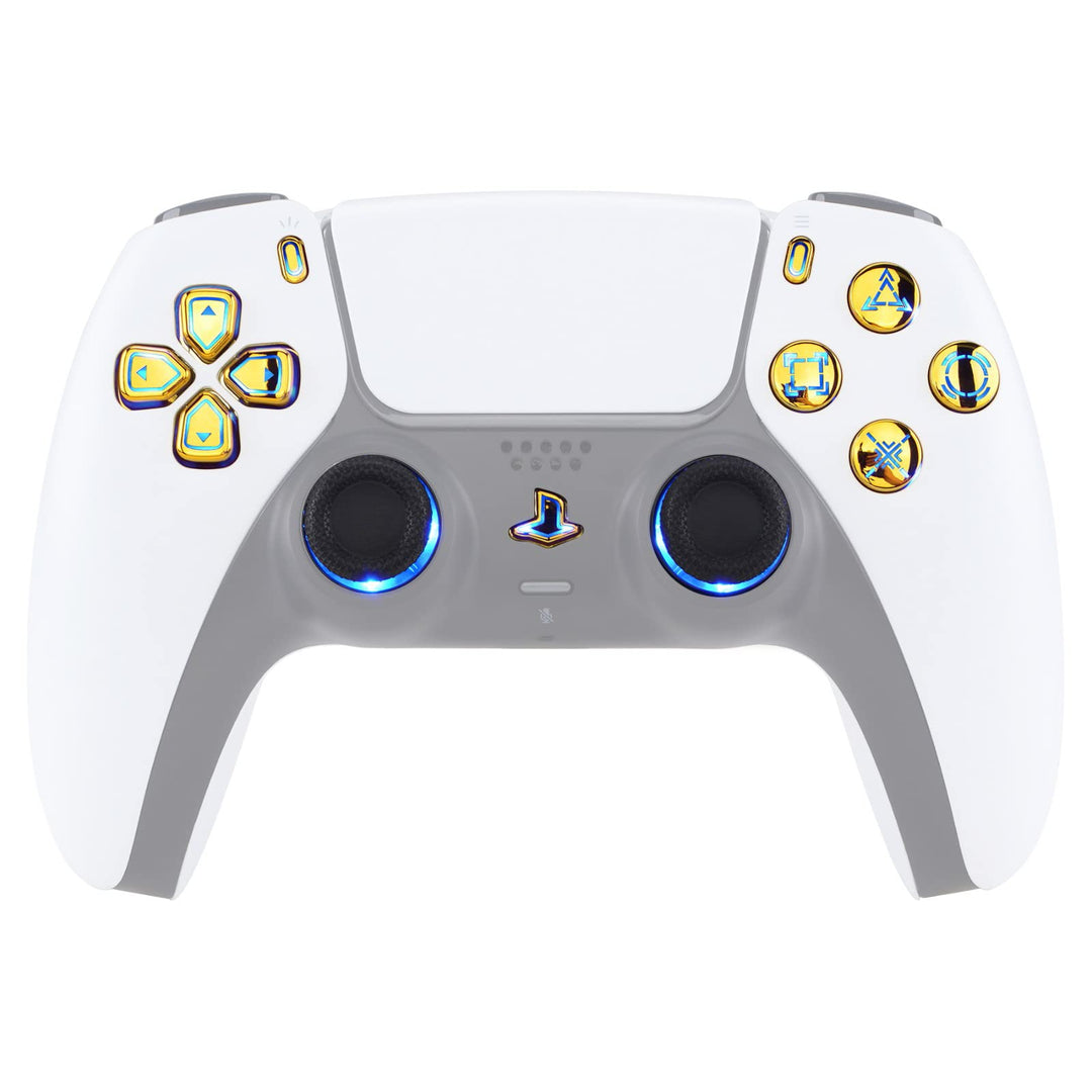 eXtremeRate 9 Modi 7 Farben DTF V3 LED Kit für ps5 Controller Ersatz Leuchttaste D-Pad Thumbsticks S