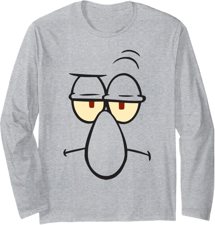 SpongeBob Schwammkopf Squidward grosses Gesicht Langarmshirt