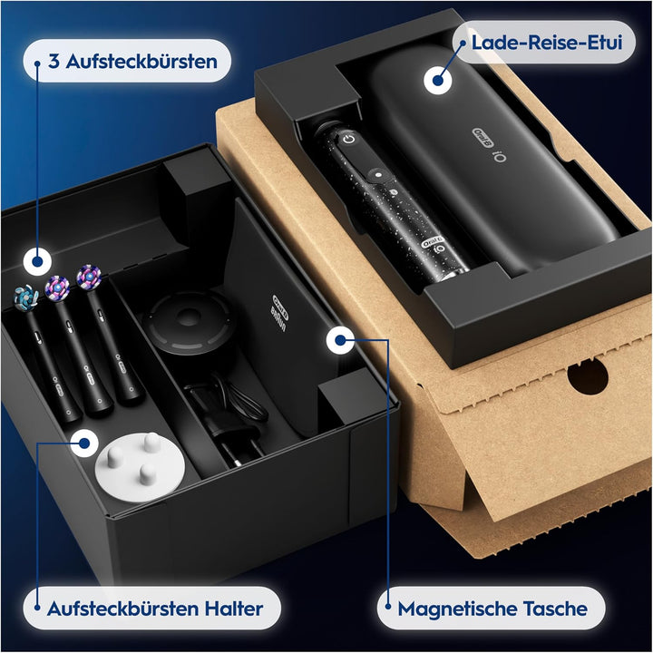 Oral-B iO Series 10 Plus Edition Elektrische Zahnbürste/Electric Toothbrush, PLUS 3 Aufsteckbürsten