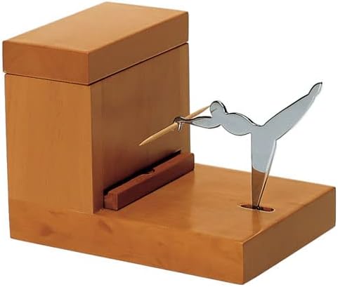 Alessi Zahnstocherhalter aus Holz, 5 x 11 x 11.5 cm