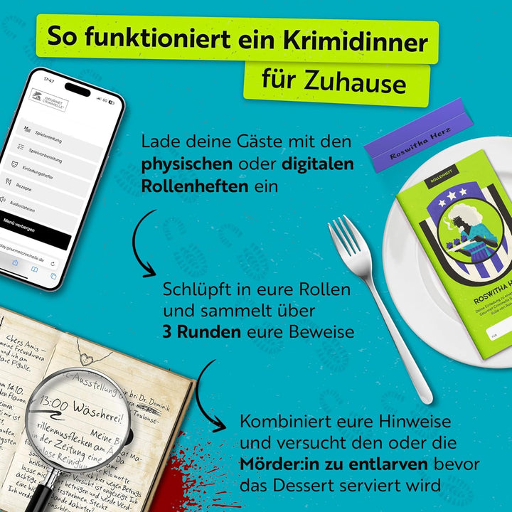 Gourmet Criminelle® Krimidinner für zuhause I 4-6 Personen I Mysteriöser Mordfall Fatales Fussballfi