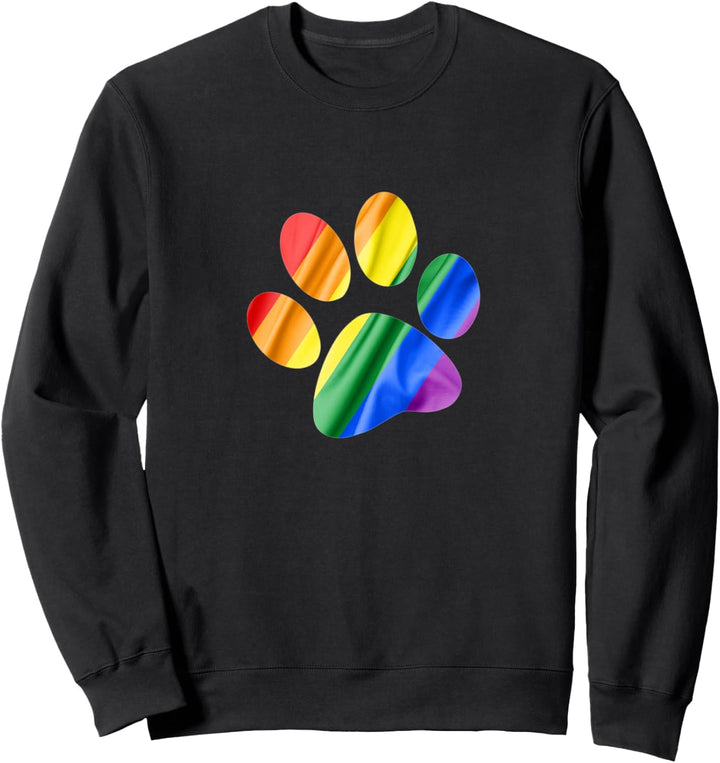 Rainbow Paw Print Dog Sweatshirt