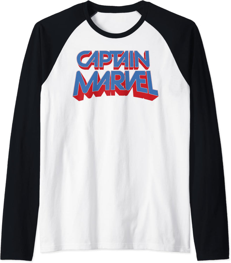 Marvel Captain Marvel Movie Logo Raglan