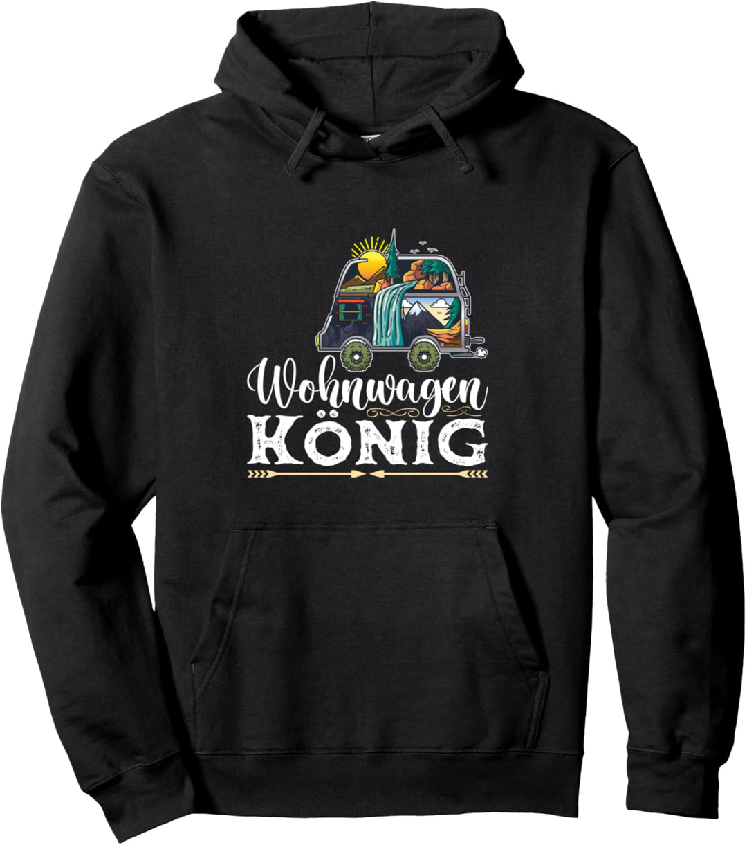 Wohnwagen König Camper Papa Camping Pullover Hoodie