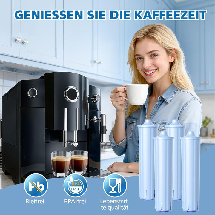 4 Pack Ersatzwasserfilter für Jura Blue, 71312 Blue, Kompatibel mit die GIGA, ENA Micro, IMPRESSA-Se