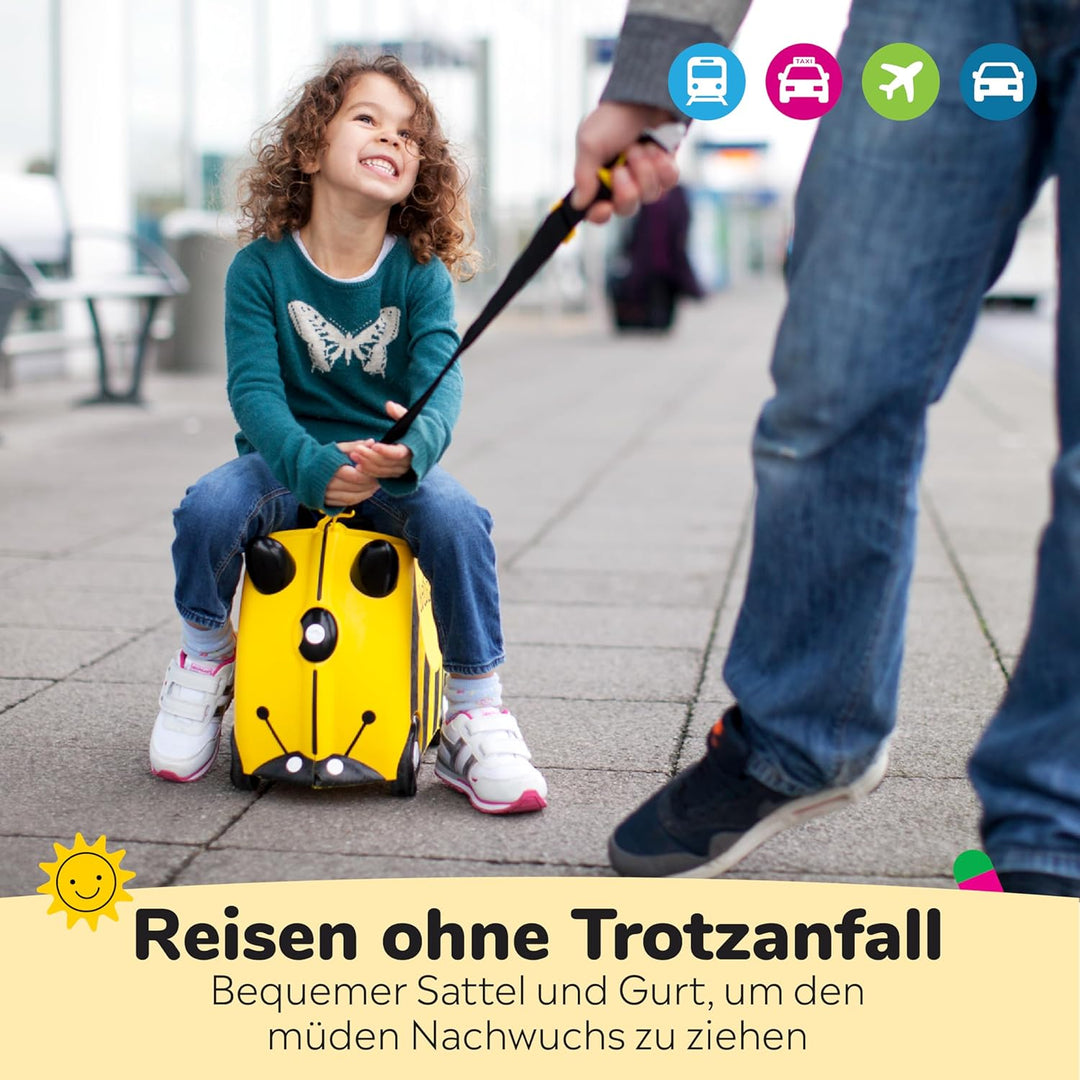 Trunki Handgepäck und Kinderkoffer zum Draufsitzen | Kinder Risen Geschenk für Mädchen und Jungen