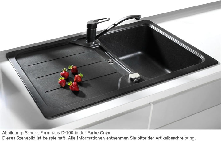 SCHOCK Küchenspüle 86 x 50 cm Formhaus D-100 Croma - CRISTALITE Granitspüle ab 45 cm Unterschrank-Br