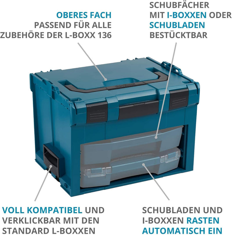 L-BOXX Sortimo LS BOXX 306 | inkl. i-BOXX 72 C3 & i-BOXX 72 I3 in Professional Blau individuell anpa