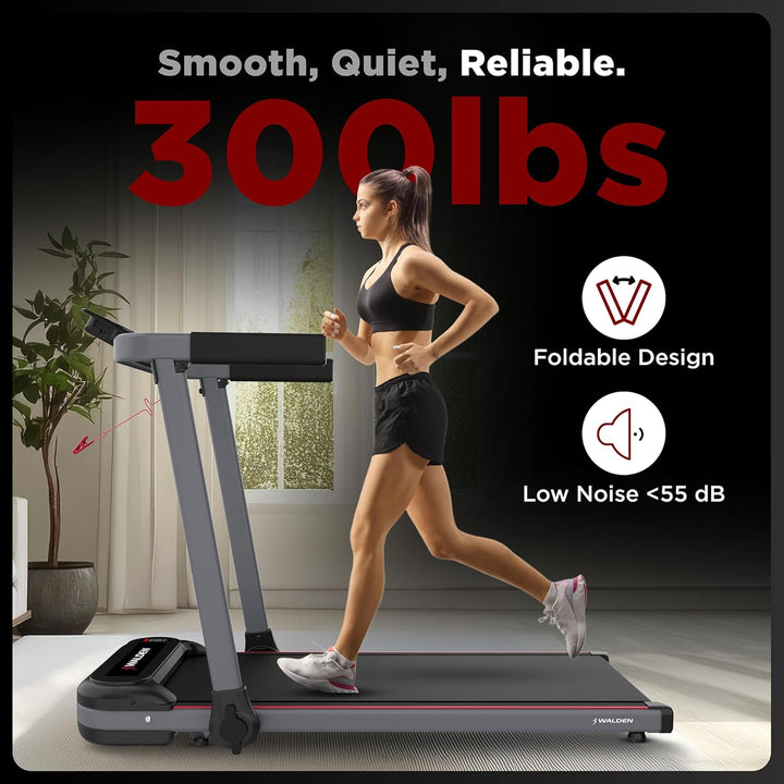 Walden Laufband Elektrisch Klappbar F2800 – Walking Pad für Zuhause & Büro, 2,5 PS Motor, Geschwindi