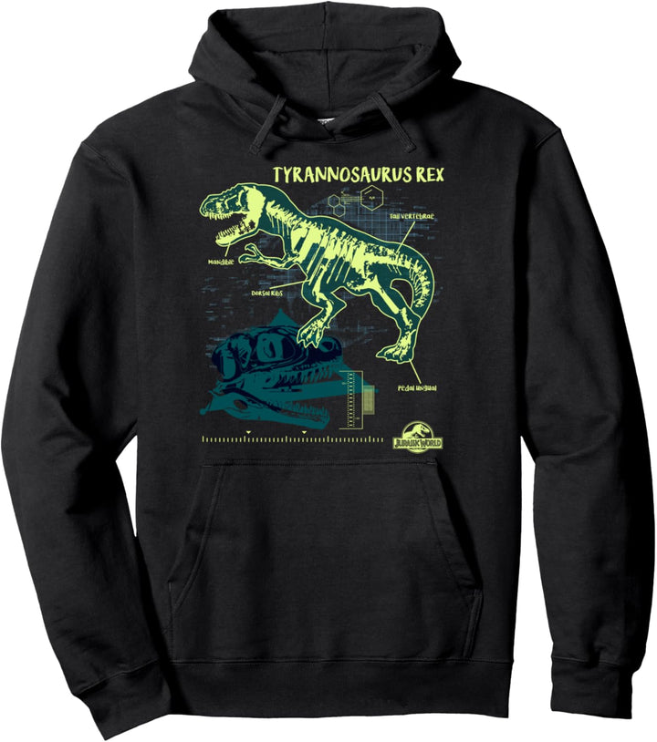 Jurassic World Tyrannosaurus Rex Schematic Pullover Hoodie