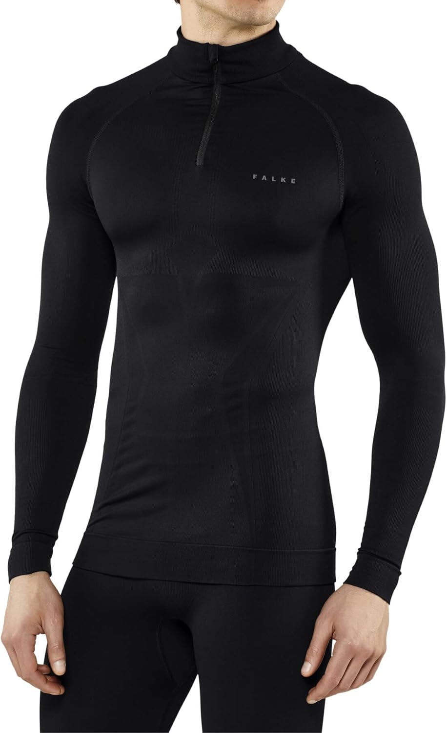 FALKE Herren Maximum Warm High Zip Neck Funktionsshirt Langarmshirt für kalte bis sehr kalte Tempera