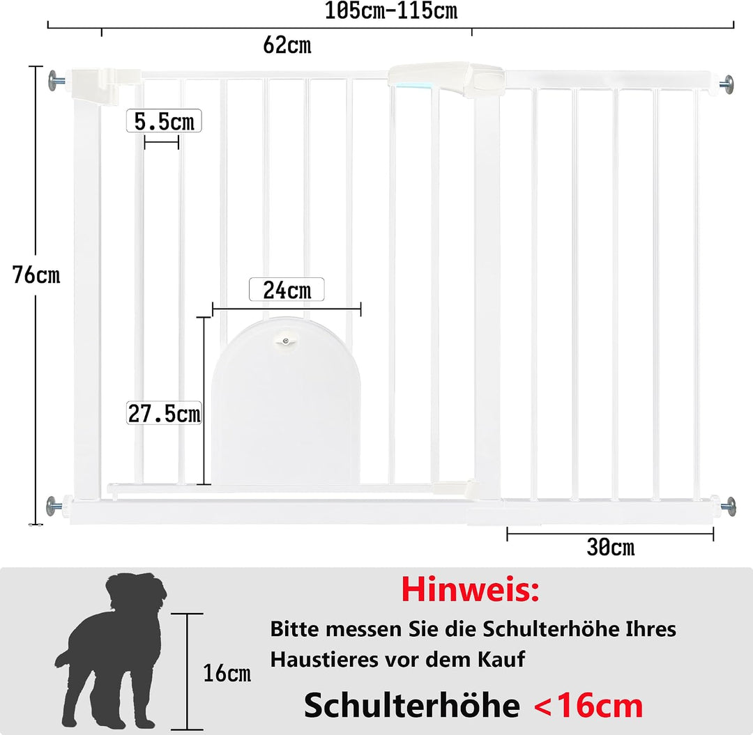 YRHome Türschutzgitter ohne Bohren Treppengitter Treppenschutzgitter für Kinder Baby Türgitter mit S