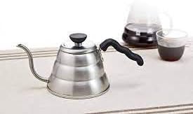 Hario Buono Wasserkocher 1.0 Liter / V60 Coffe Drip Kettle 1.0 Litres, M M Stainless Steel, Silver,