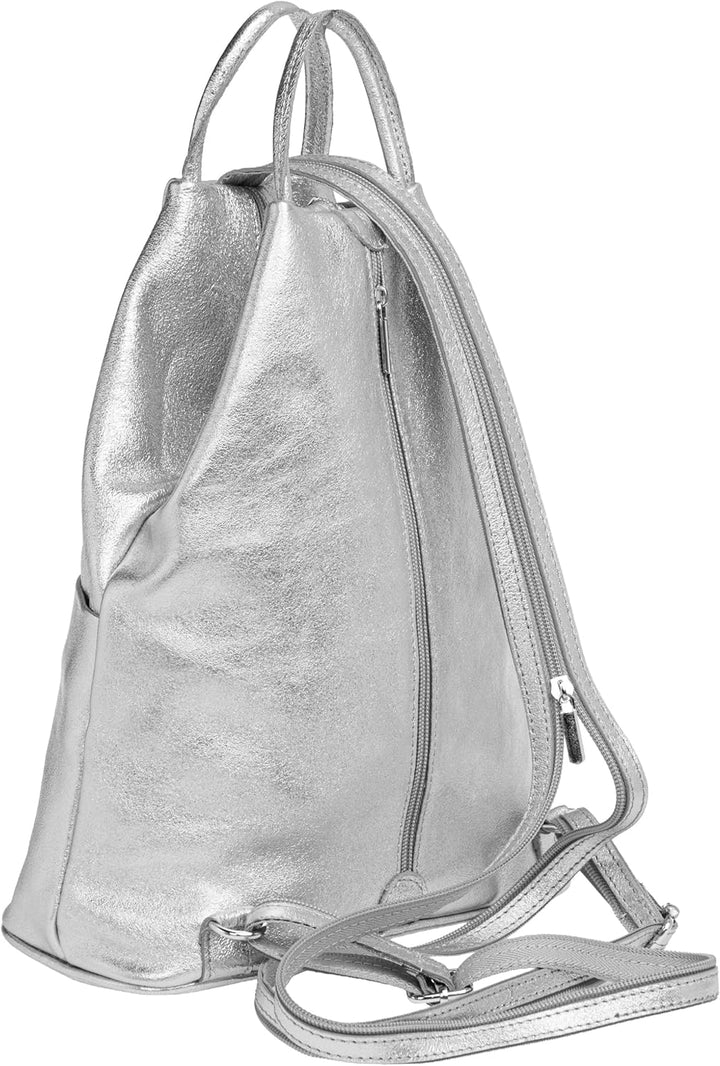 Caspar TL782 2 in 1 Leder Rucksack Handtasche