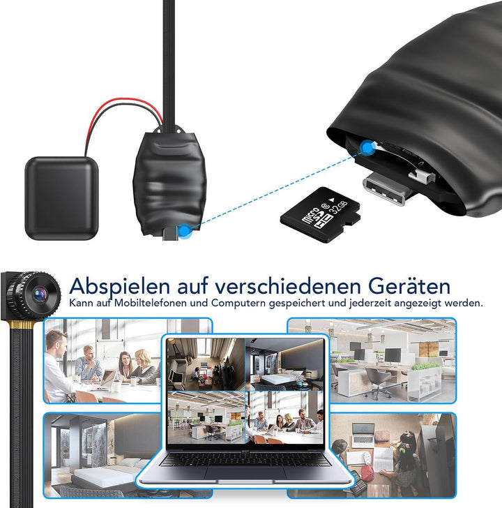 Somikon Knopfkamera für Kleidung: Mobile Full-HD-Knopf-Sicherheitskamera mit Akku, Mikrofon, H.264 (